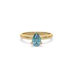 Fancy Blue Diamond Pear Solitaire Engagement Ring