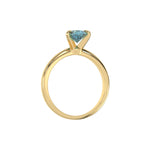 18K Yellow Gold 1.50CT Fancy Blue Diamond Pear Solitaire Engagement Ring