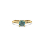 Fancy Green Diamond Classic Cushion Solitaire Ring