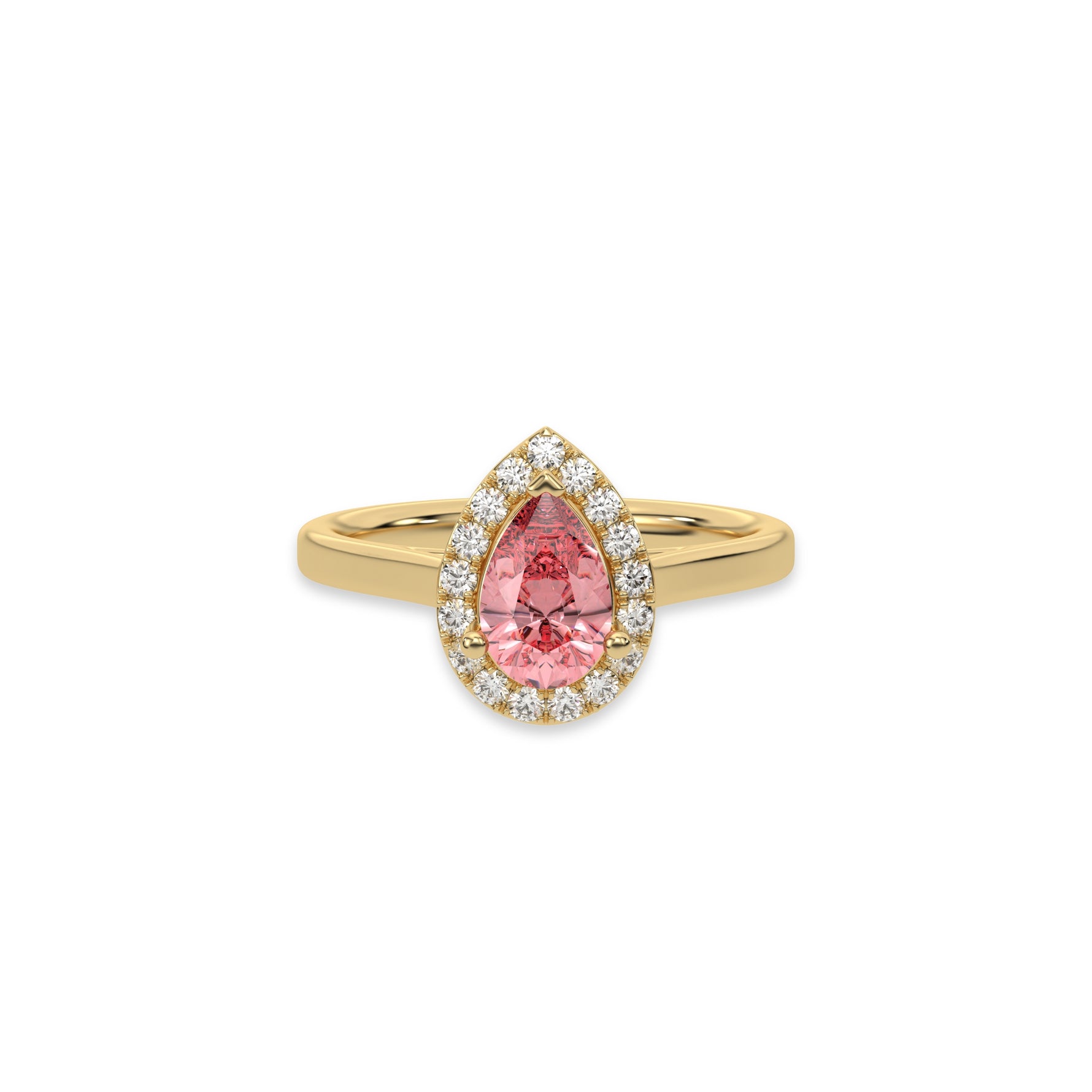 Pear Diamond Ring, Pink Diamond Ring, Halo Engagement Ring, Halo Diamond Ring, Pink Engagement Ring, Anniversary Gift