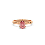 Rose Gold Pear Cut Diamond Ring