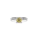 Fancy Yellow Diamond Classic Cushion Solitaire Ring