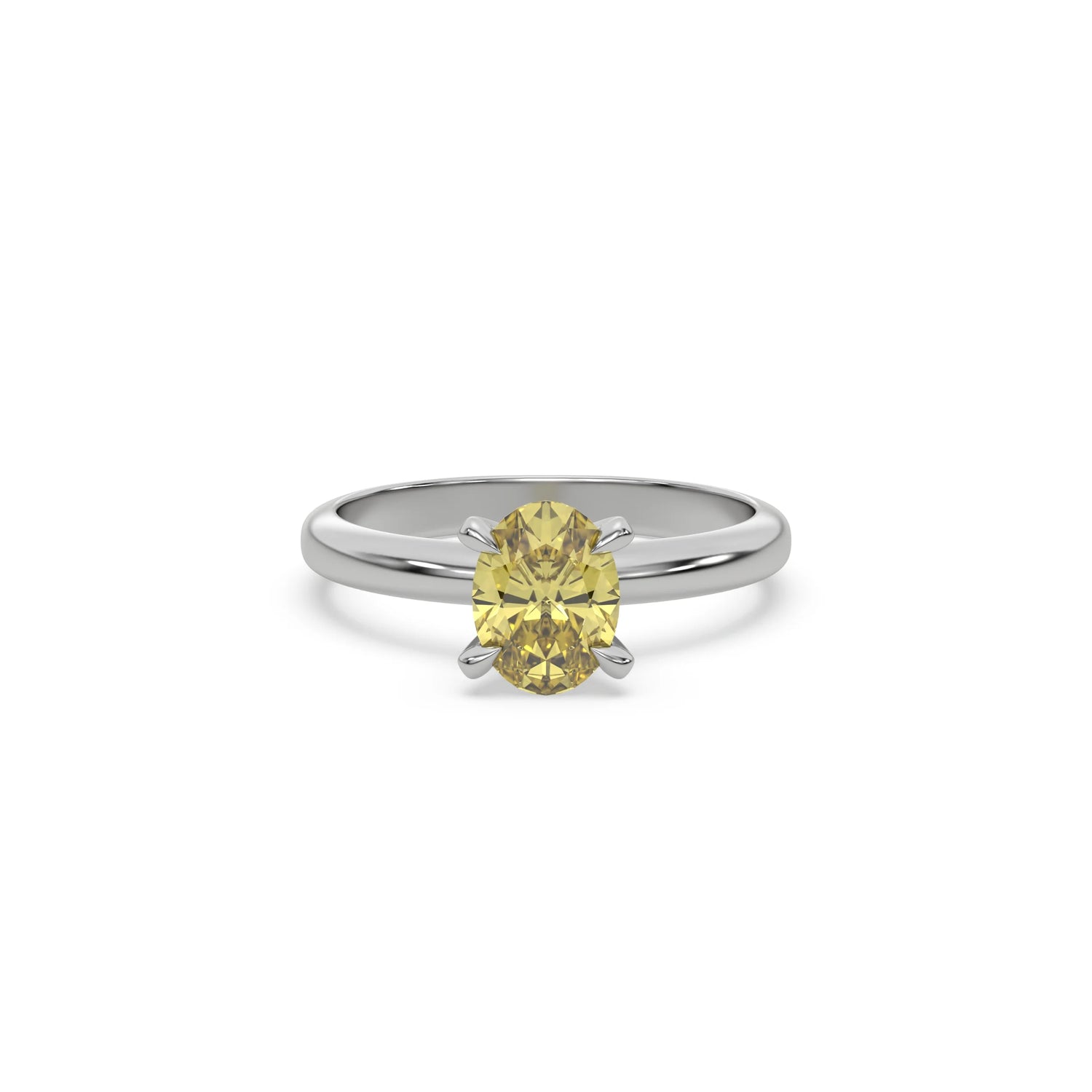 Yellow Diamond Classic Oval Engagement Ring