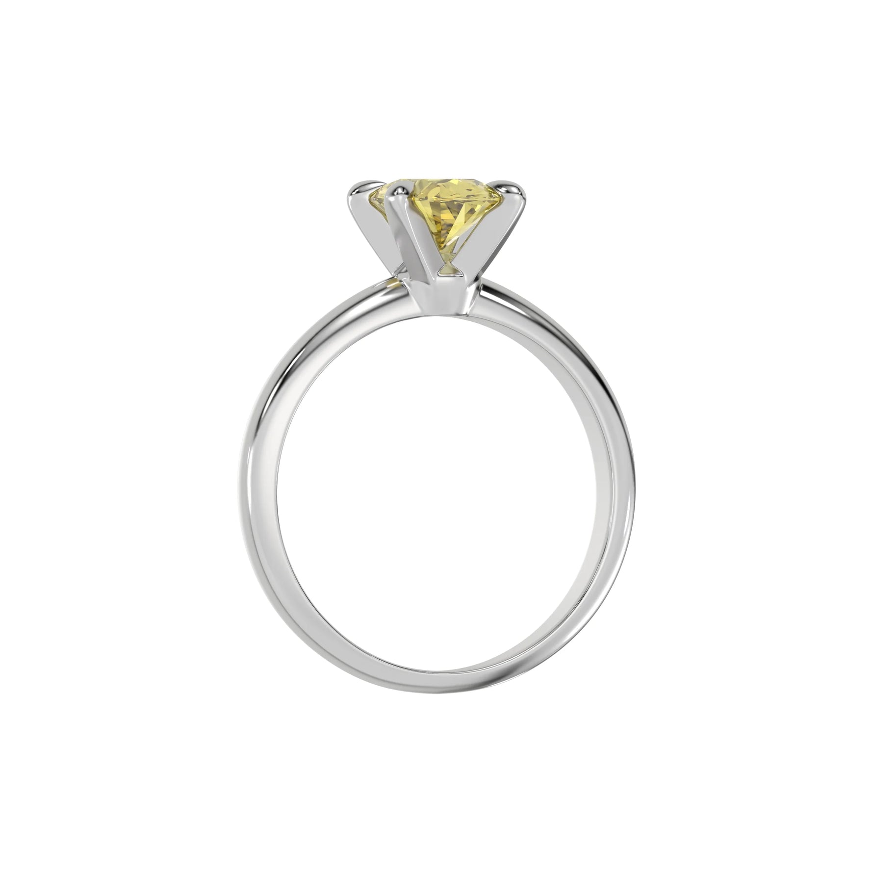 Yellow Diamond Ring, Oval Diamond Ring, Solitaire Diamond Ring, Gold  Engagement Ring, White Gold Ring, Oval Wedding Ring, Gift For Her