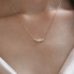 Oval Round Diamond Necklace 