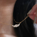 Oval And Pear Cut Diamond Necklace 