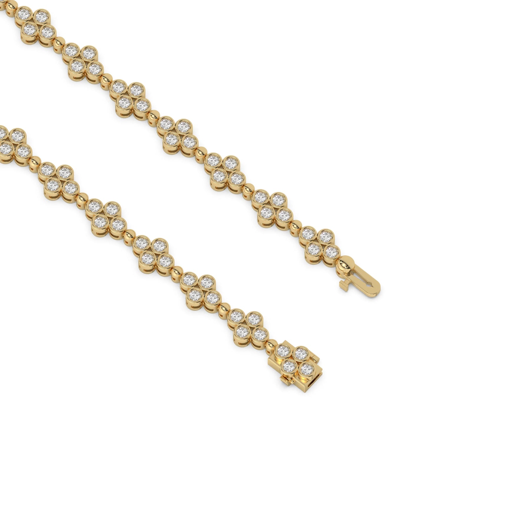 10K Gold Flower Tennis Bracelet