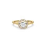 Diamond Cushion Cut Halo Engagement Ring