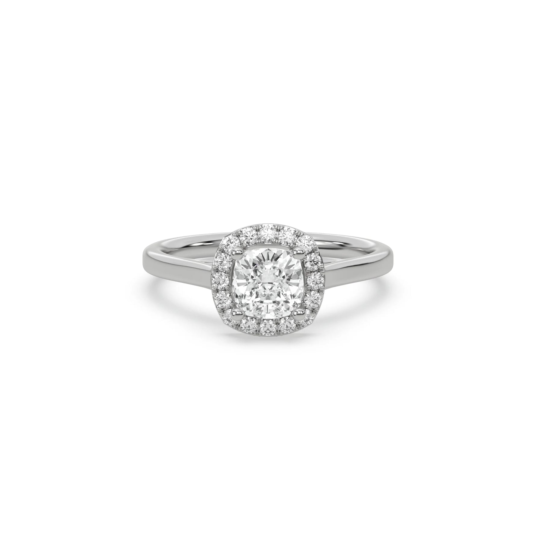 Cushion Cut Diamond Ring, Halo Engagement Ring, Solitaire Ring, Cushion Cut Wedding Ring, Simple Engagement Ring, Promise Ring For Her,