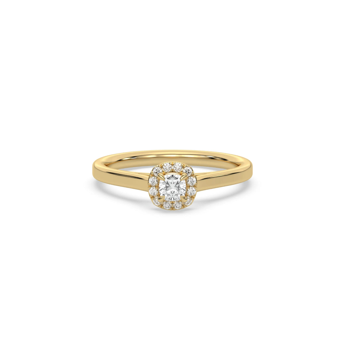 Cushion Cut Diamond Halo Ring