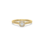 Cushion Cut Diamond Halo Ring