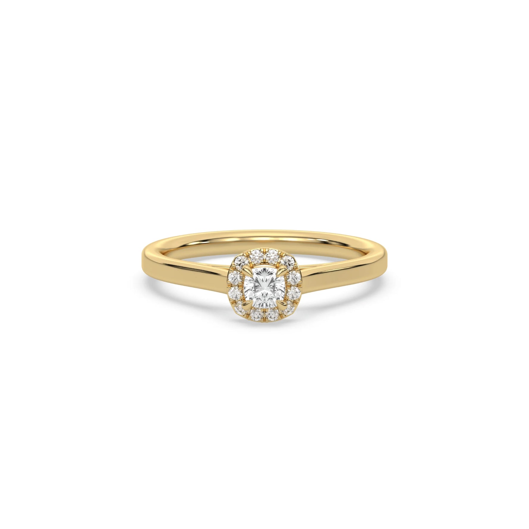 Cushion Cut Diamond Halo Ring