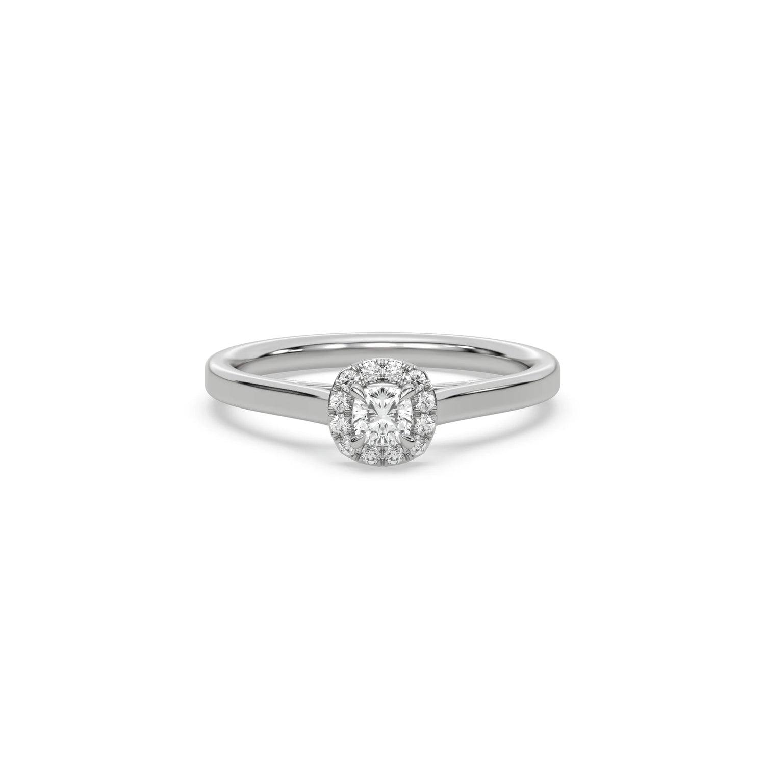 Cushion Cut Diamond Ring, Halo Engagement Ring, Solitaire Ring, Cushion Cut Wedding Ring, Simple Engagement Ring, Promise Ring For Her,