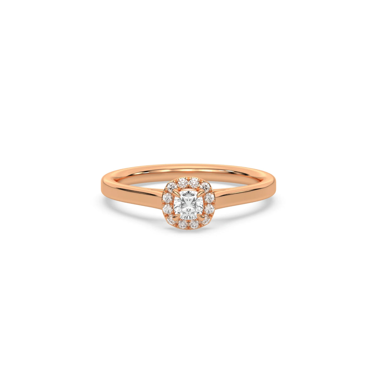 Cushion Cut Diamond Ring, Halo Engagement Ring, Solitaire Ring, Cushion Cut Wedding Ring, Simple Engagement Ring, Promise Ring For Her,