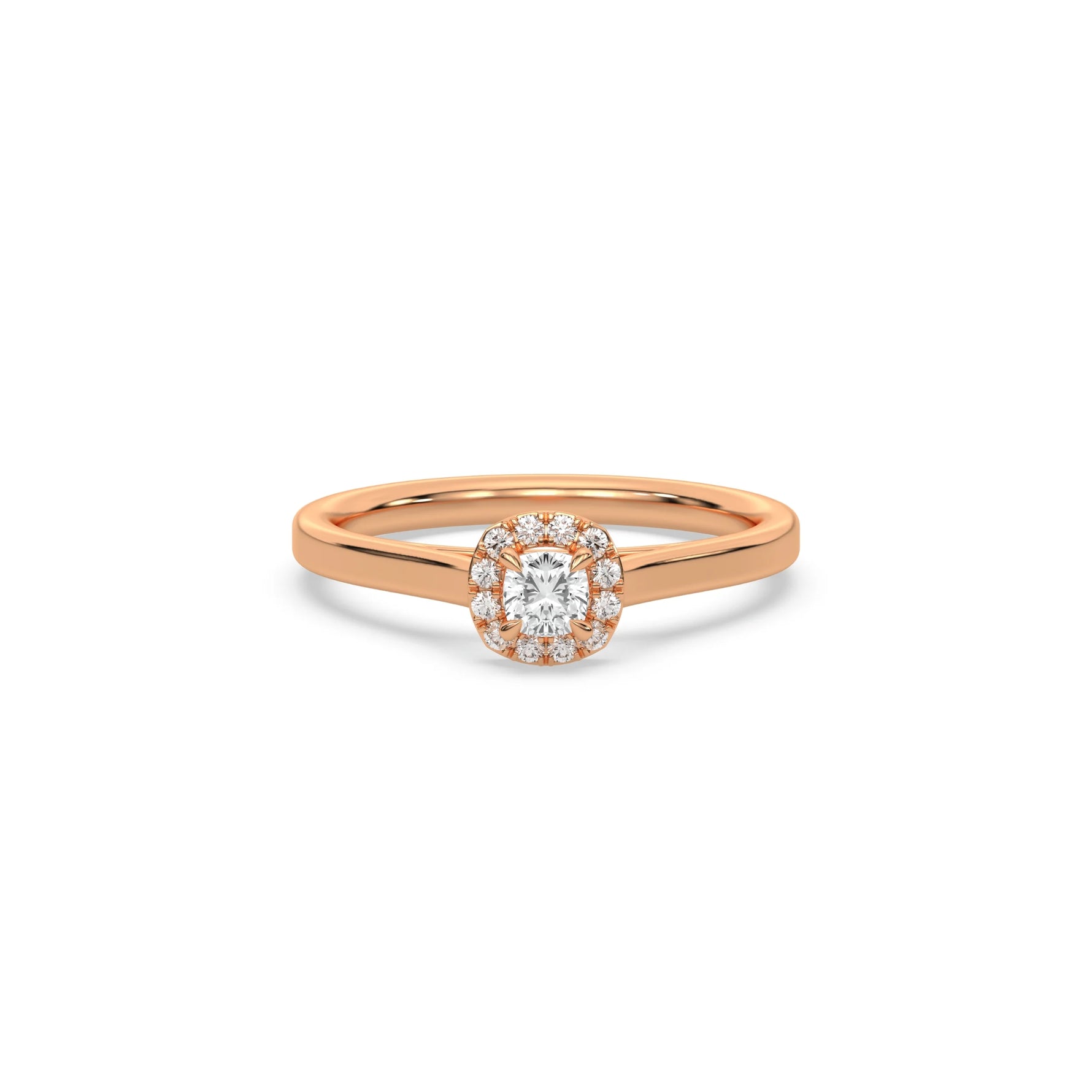 Cushion Cut Diamond Ring, Halo Engagement Ring, Solitaire Ring, Cushion Cut Wedding Ring, Simple Engagement Ring, Promise Ring For Her,