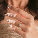 Halo Cushion Diamond Pave Ring 