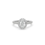 Oval Engagement Ring, Oval Diamond Ring, Solitaire Ring, Halo Engagement Ring, Promise Ring For Her