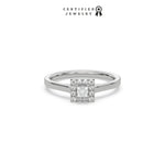 Princess Cut Diamond Ring, Lab Engagement Ring, Solitaire Ring, Square Diamond Ring, Princess Cut Ring, Promise Ring, Halo Engagement Ring