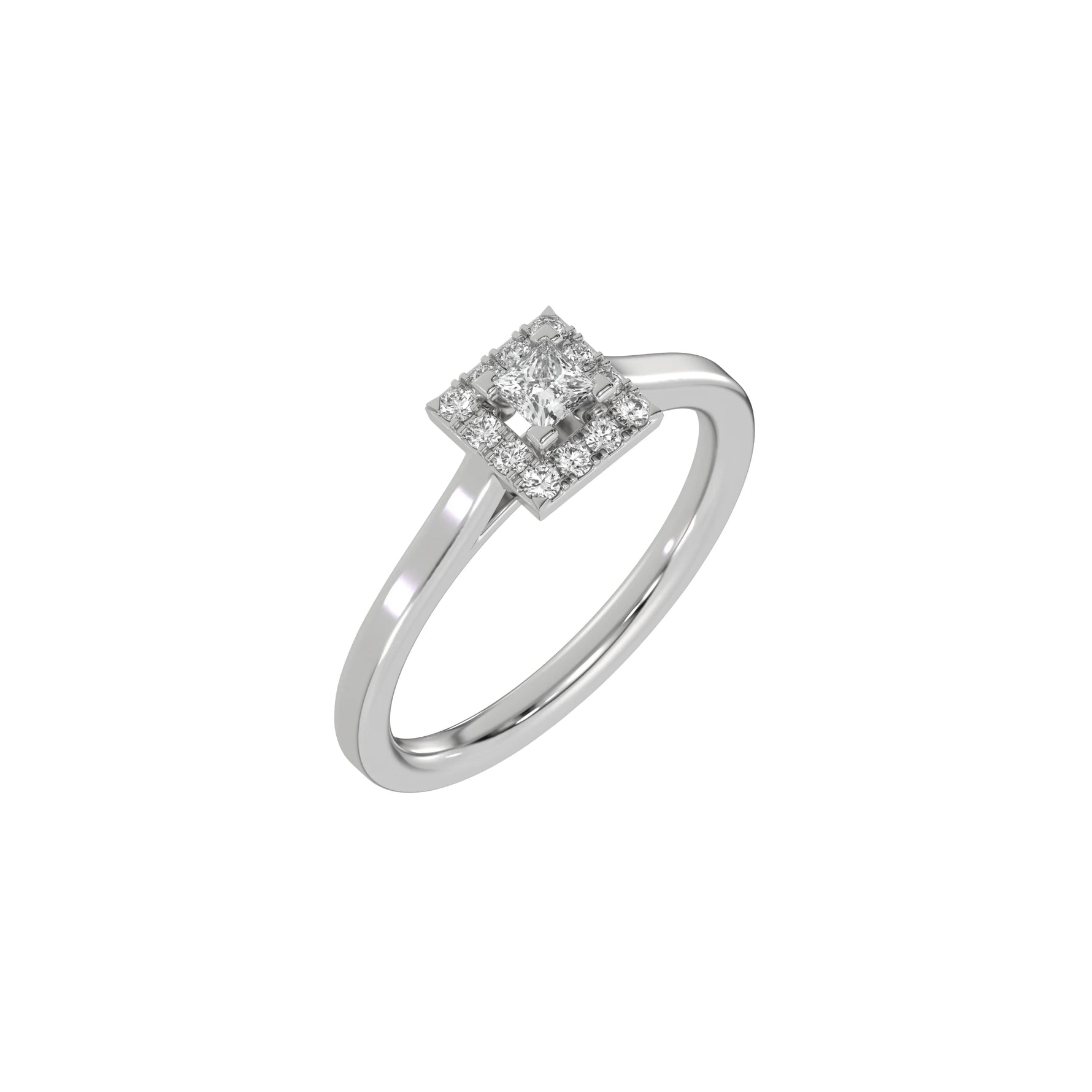 Princess Cut Diamond Ring, Lab Engagement Ring, Solitaire Ring, Square Diamond Ring, Princess Cut Ring, Promise Ring, Halo Engagement Ring