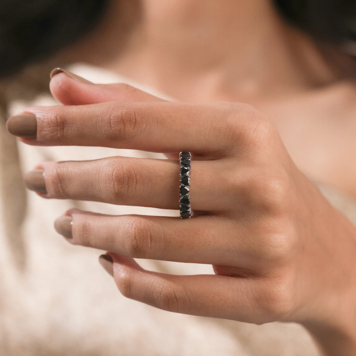 Heart Cut Diamond Full Eternity Ring