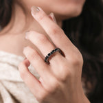 14K Heart Diamond Full Eternity Ring