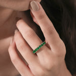 14k White Gold Heart Cut Full Eternity Ring