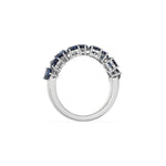 10K Gold Heart Sapphire Gemstone Eternity Ring