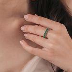 10k White  Gold  Half Eternity Ring