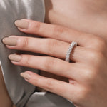 10K White Gold Heart Diamond Women Ring