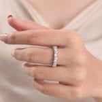  14K Gold Heart Diamond Eternity Ring