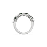 14k White Gold Heart Cut Half Eternity Ring