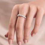 Heart Diamond Half Eternity Ring