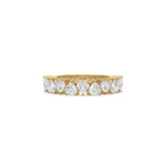 18K Yellow Gold Heart Diamond Eternity Ring