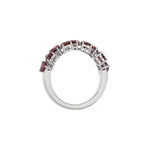 10K Heart Ruby Gemstone Eternity Ring