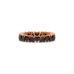 14K Rose Gold Heart Black Diamond Full Eternity Ring