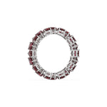 10K Heart Ruby Gemstone Eternity Ring