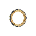 14K Yellow Gold Blue Sapphire Full Eternity Ring