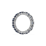 14k White Gold Heart Cut Blue Sapphire Full Eternity Ring