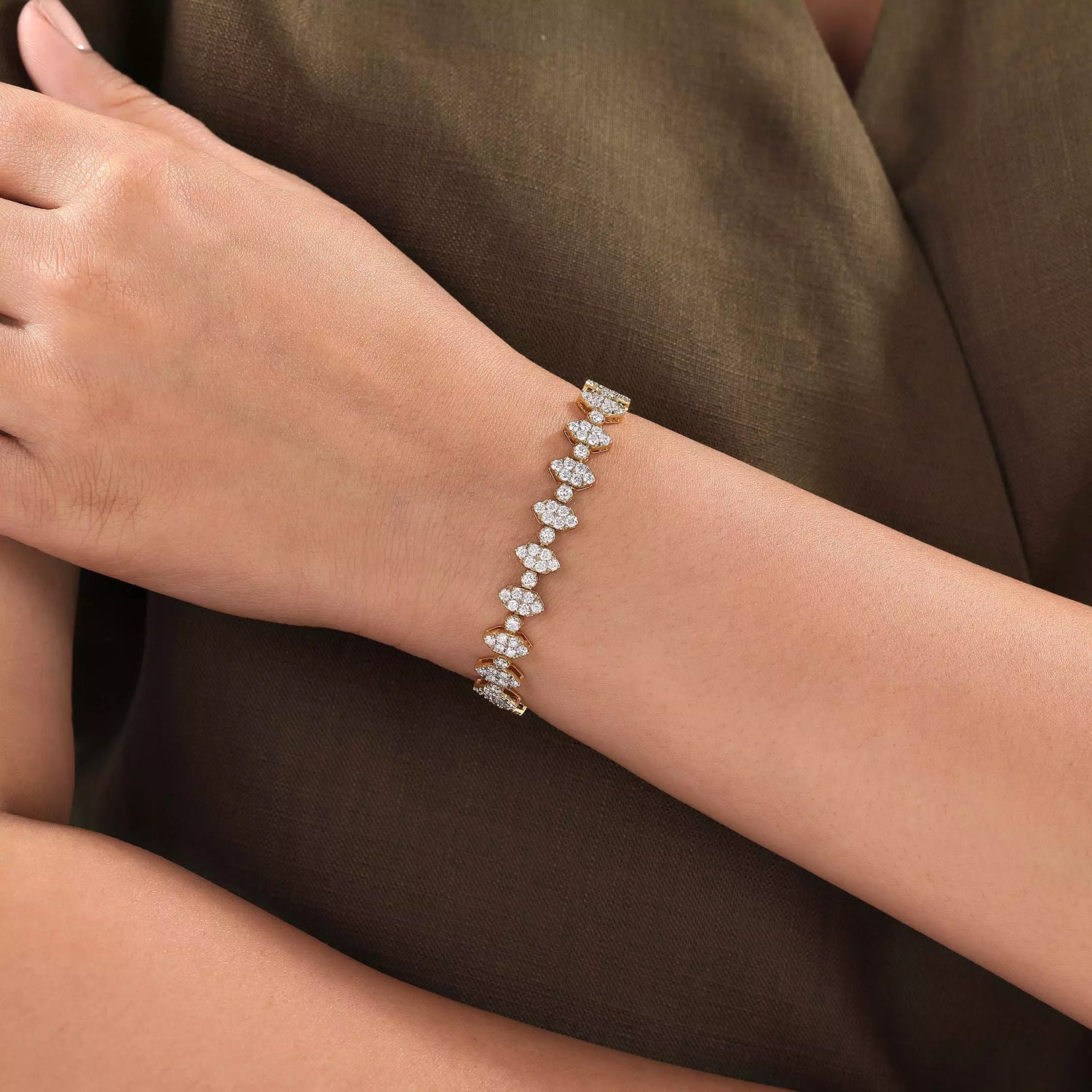 5.85 CT Natural  Diamond Tennis Bracelet