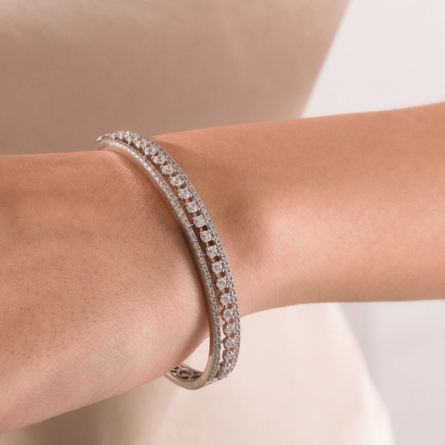 2.69 CT Lab Diamond Bangle Bracelet