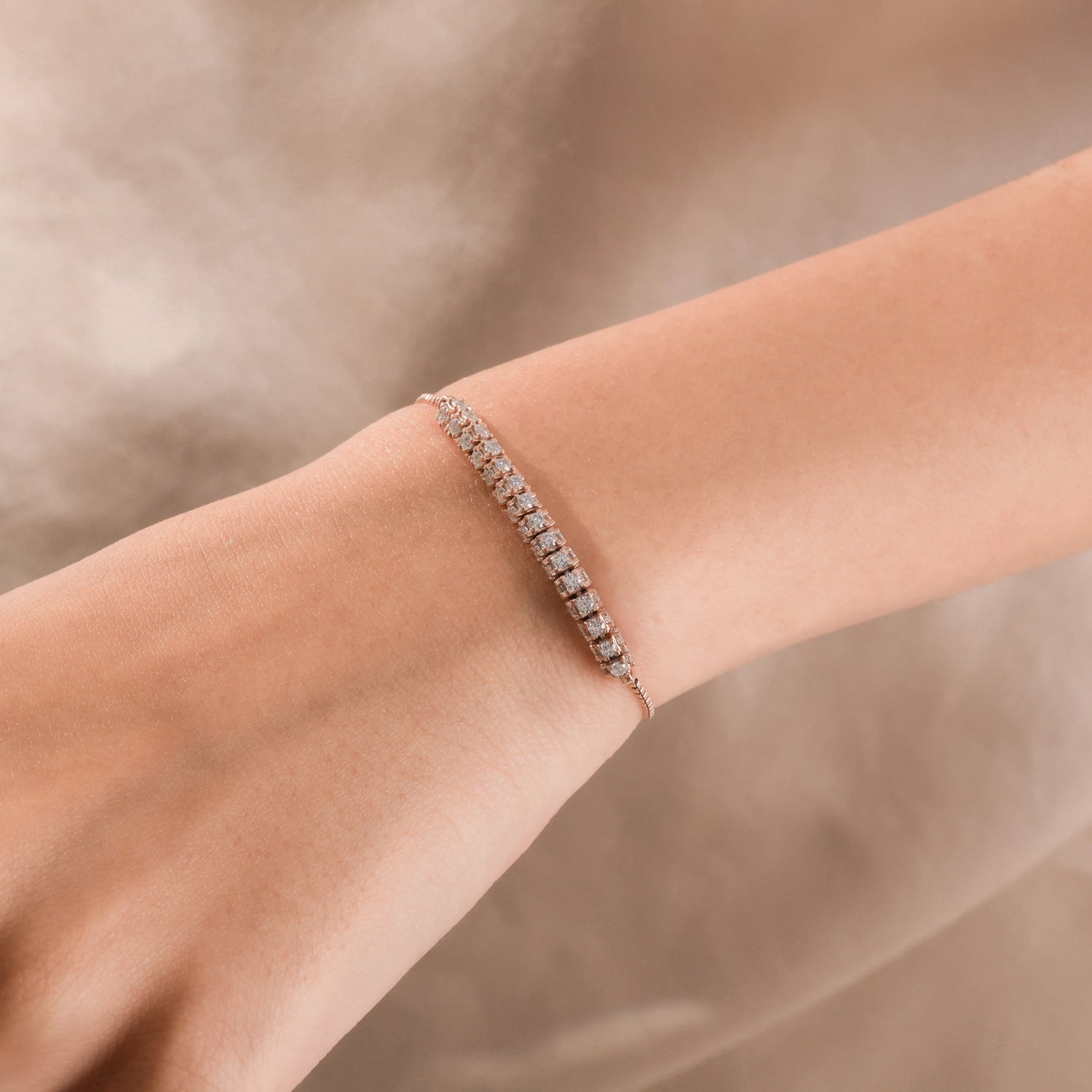 2.35 CT Round Lab Diamond Link Bracelet