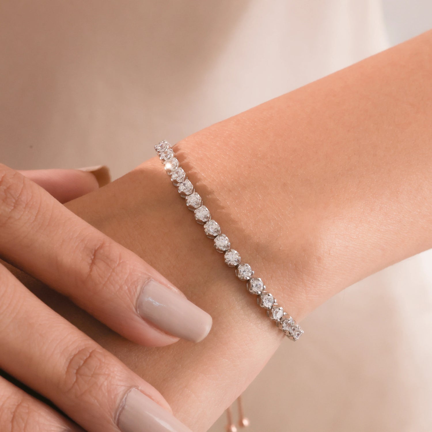 1.60 CT Round Lab Grown Diamond Link Bracelet