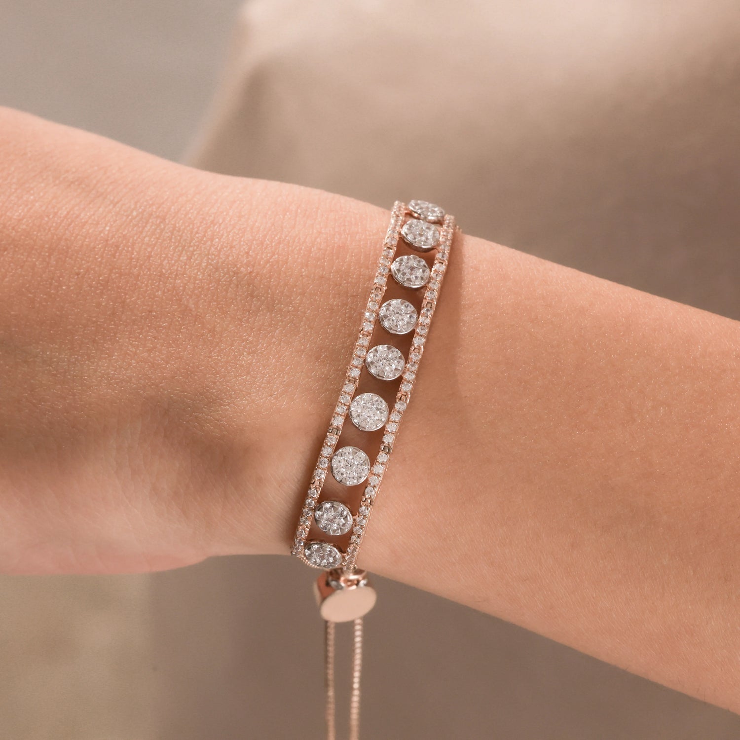 1.88 CT Round Lab Diamond Link Bracelet