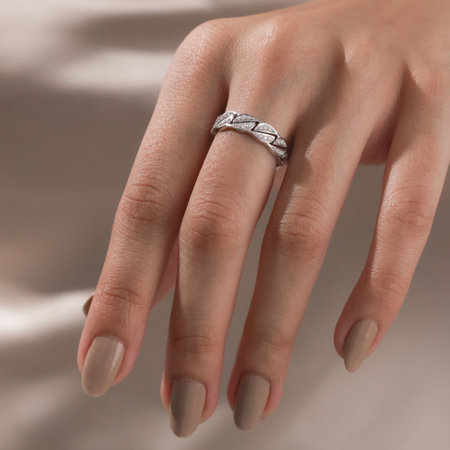 0.38 CT Round Lab Diamond Stacking Ring