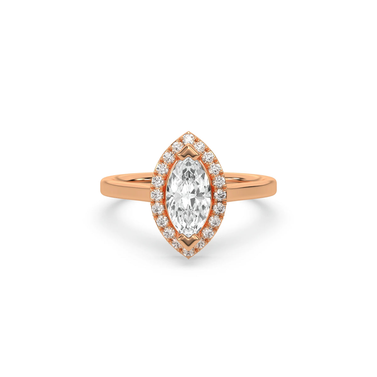 Marquise Diamond Ring, Halo Engagement Ring, Solitaire Ring, Marquise Engagement Ring, Promise Ring