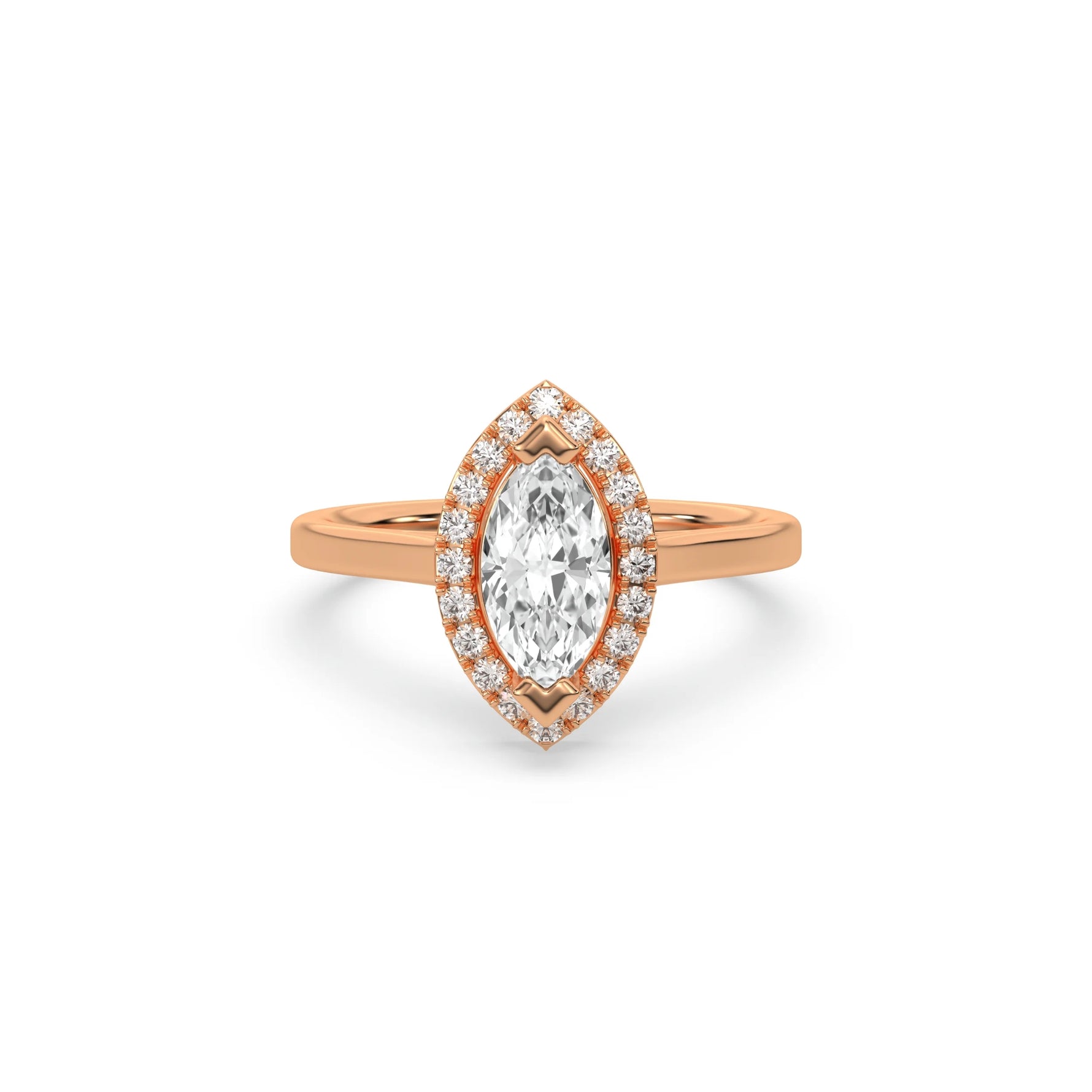 Marquise Diamond Ring, Halo Engagement Ring, Solitaire Ring, Marquise Engagement Ring, Promise Ring