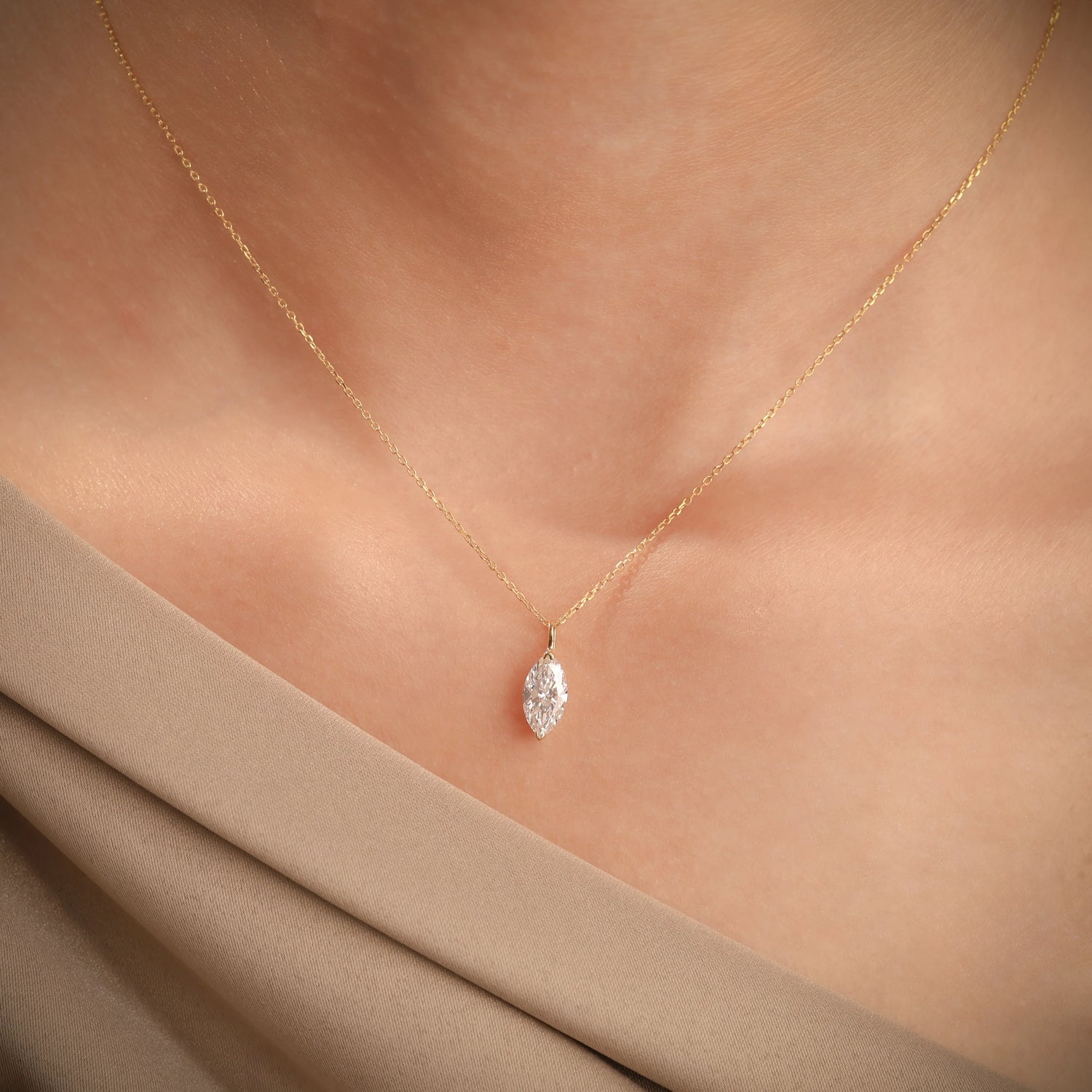 Marquise Diamond Pendant