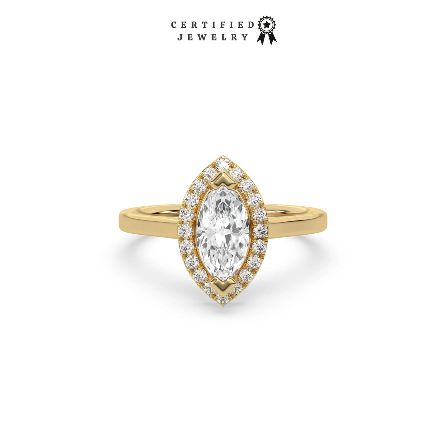 Marquise Diamond Ring, Halo Engagement Ring, Solitaire Ring, Marquise Engagement Ring, Promise Ring