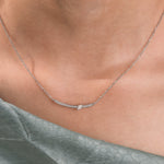 Marquise Pave Curved Necklace