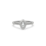 Diamond Marquise Cut Halo Ring